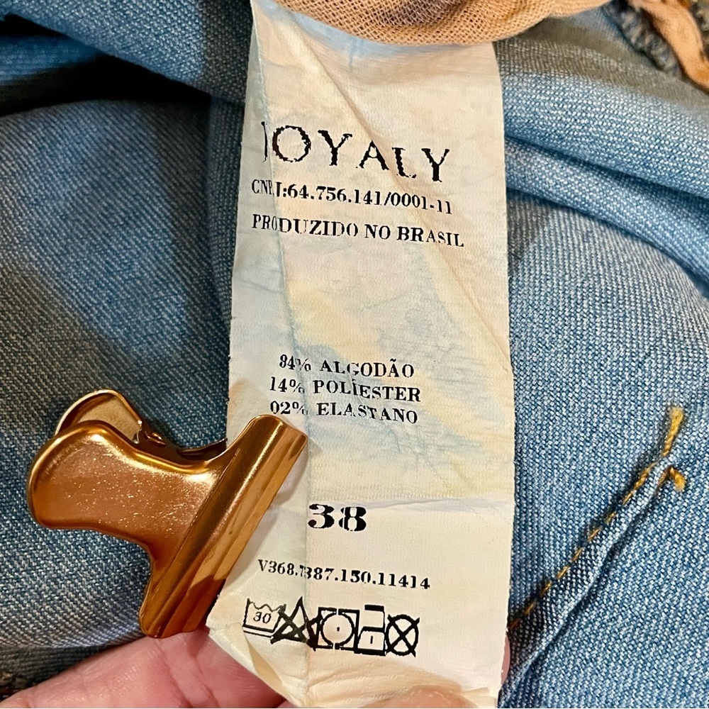 NWT Joyaly Demin Acid Wash Bombshell Dress Size 38. - Picture 15 of 15